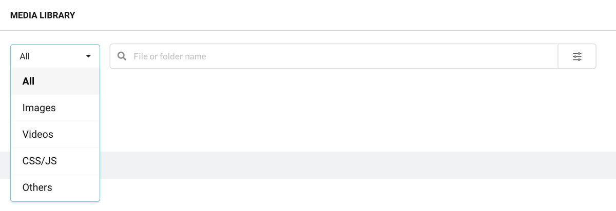 Basic search in the Media Library