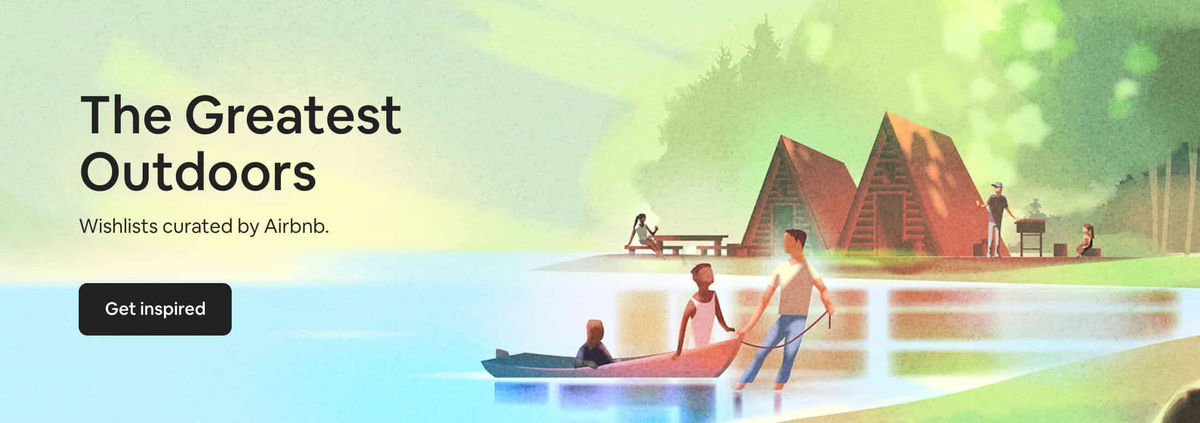 Example of text overlay from Airbnb.