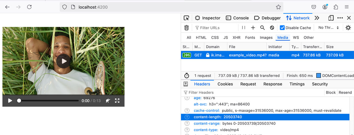 Video player with playing video at original 4K resolution