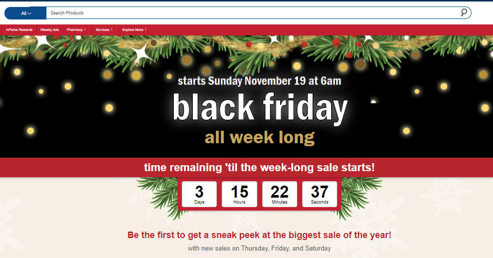 The countdown is creating an urgency & excitement. Source: Meijer.com
