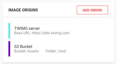 You can attach your server or storage using “ADD ORIGIN” in the ImageKit.io dashboard