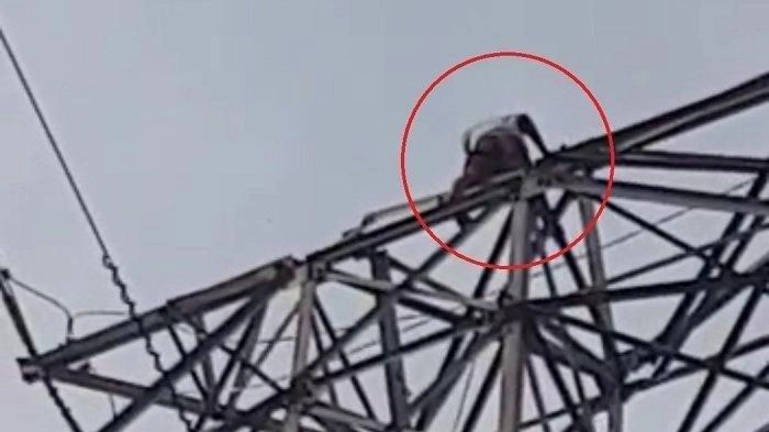 Pria di Jakut Nekat Panjat Tower SUTET, Bikin Geger Warga dan Viral di Medsos
