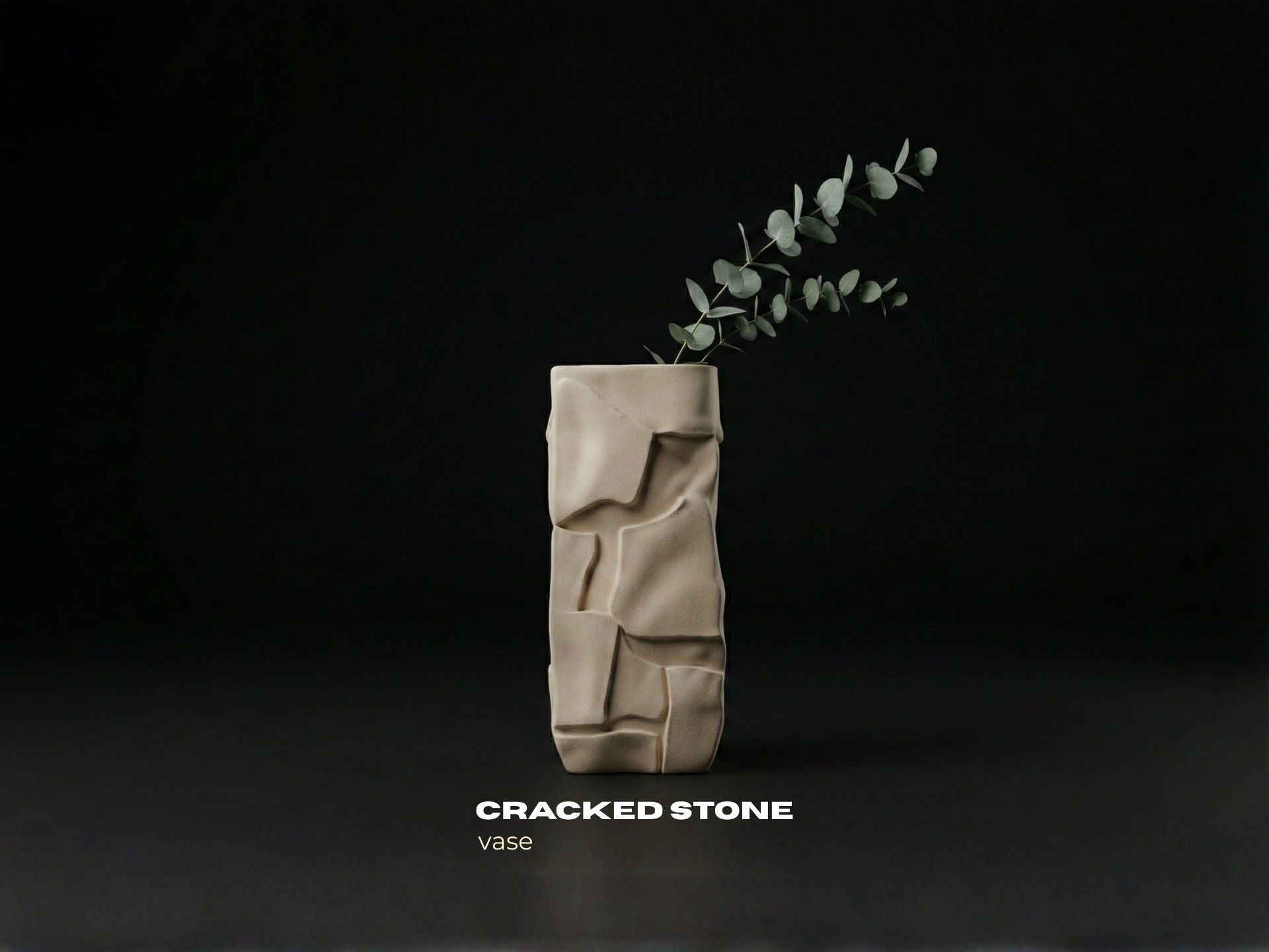 Cracked Stone Vase