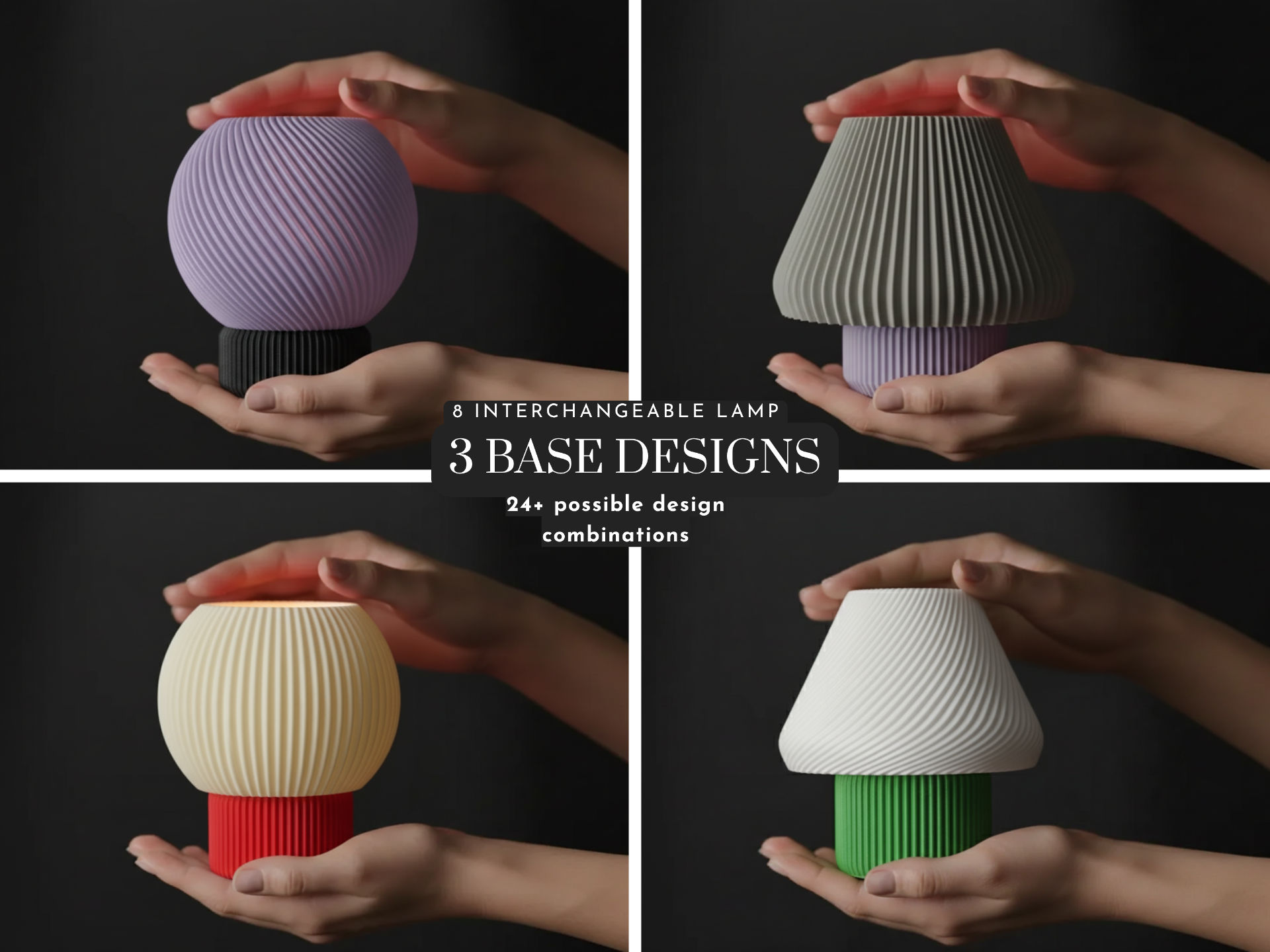Mini Maker-Lamp — Lilac Swirl
