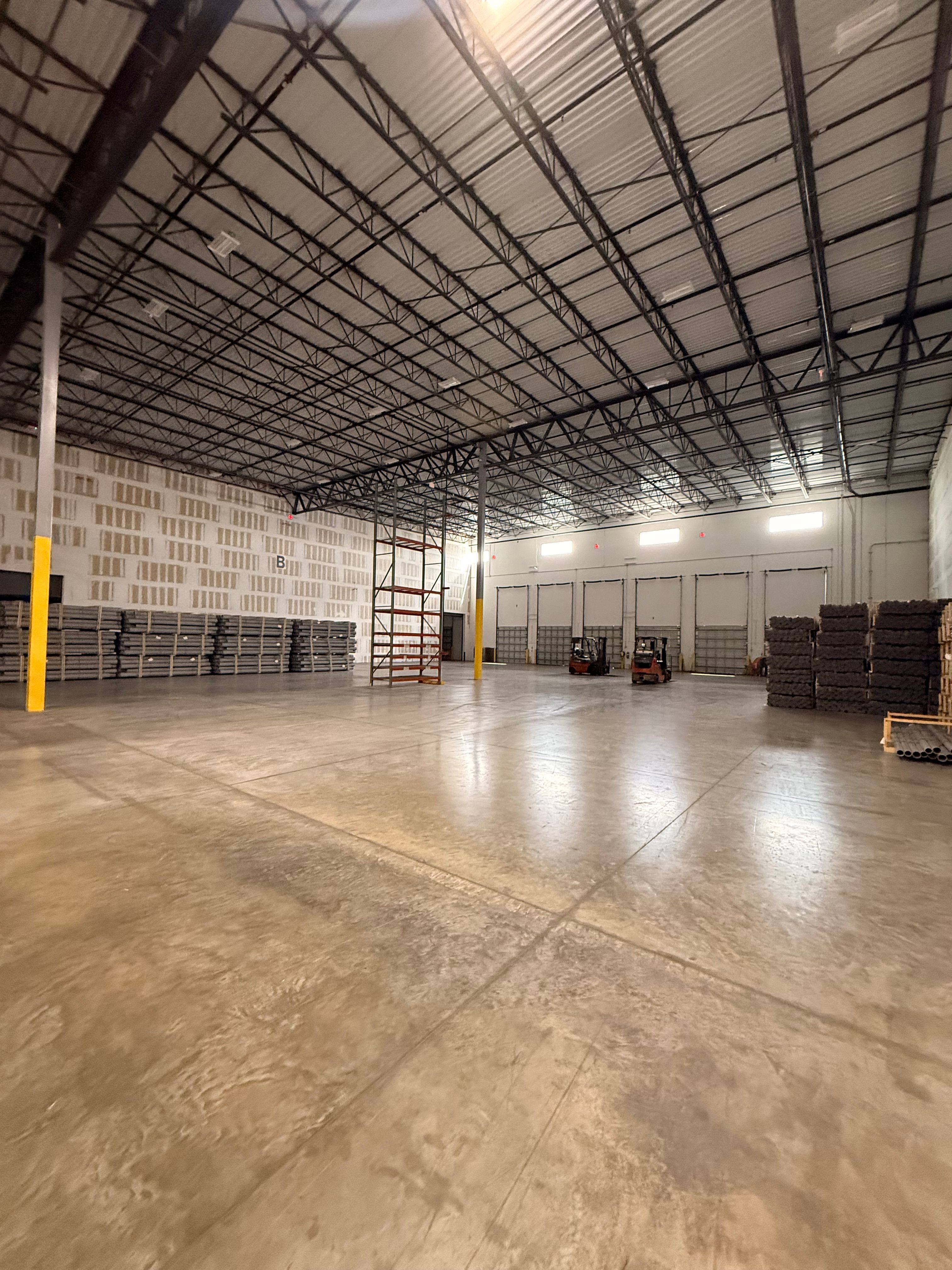 Warehouse floor and storage view
