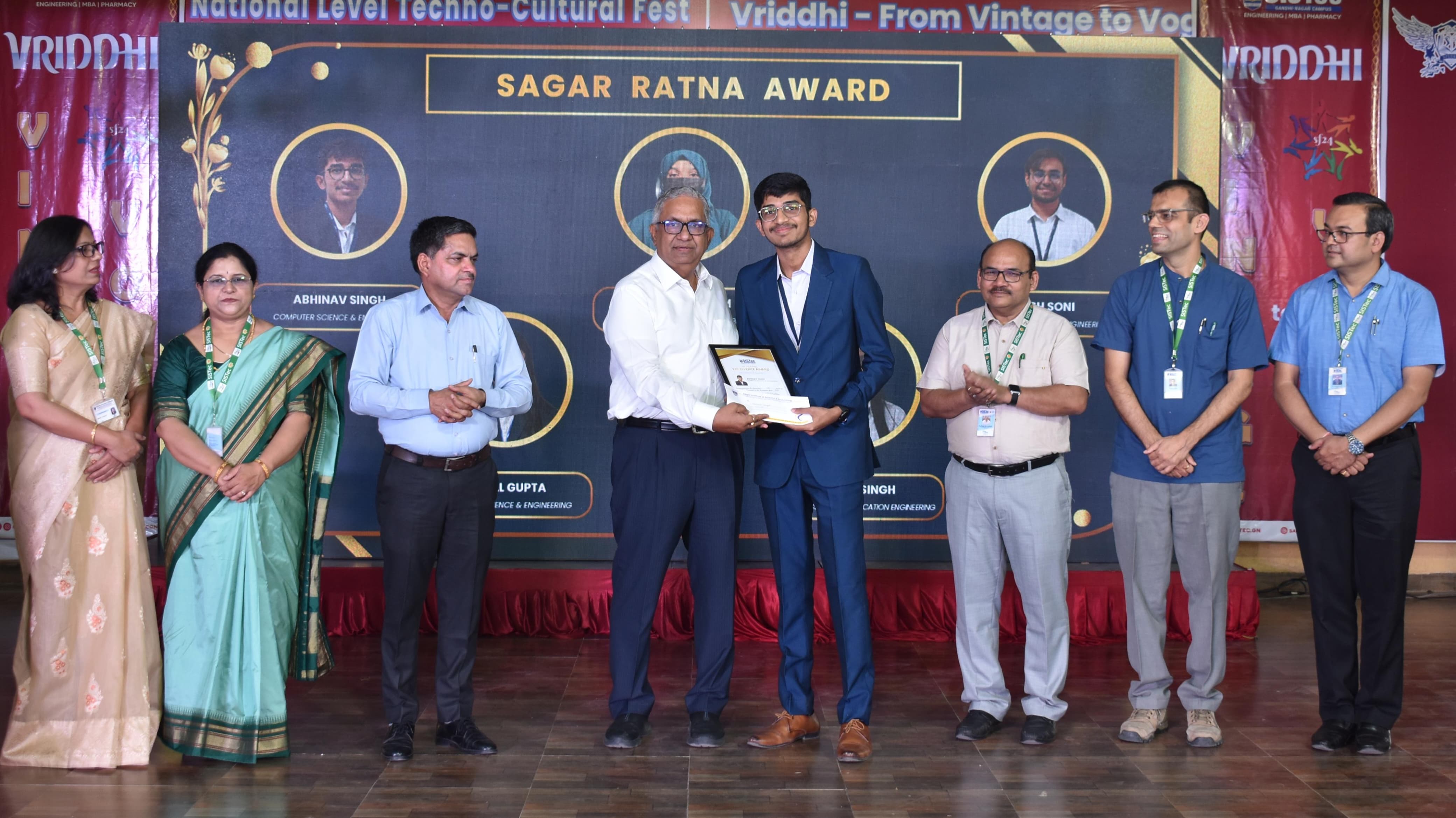 College Topper and Sagar Ratna Award - Achievement