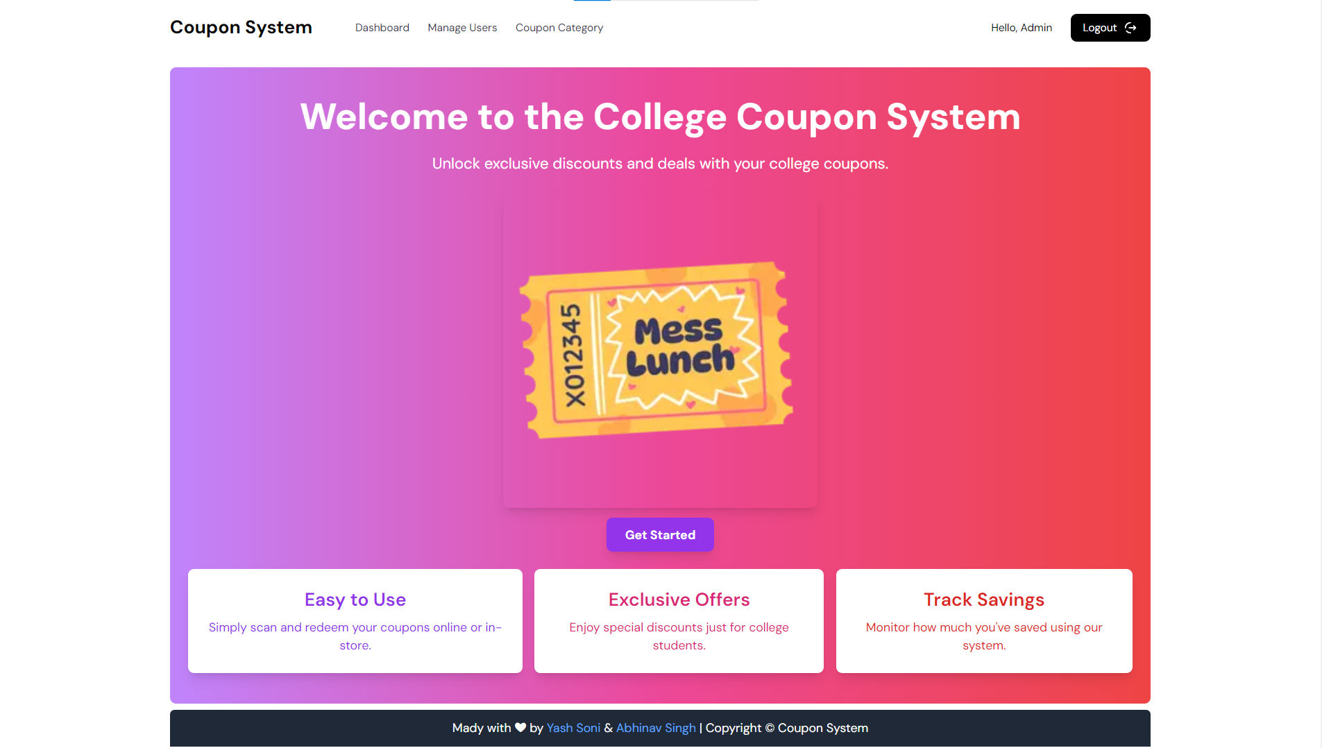 Coupon Management System