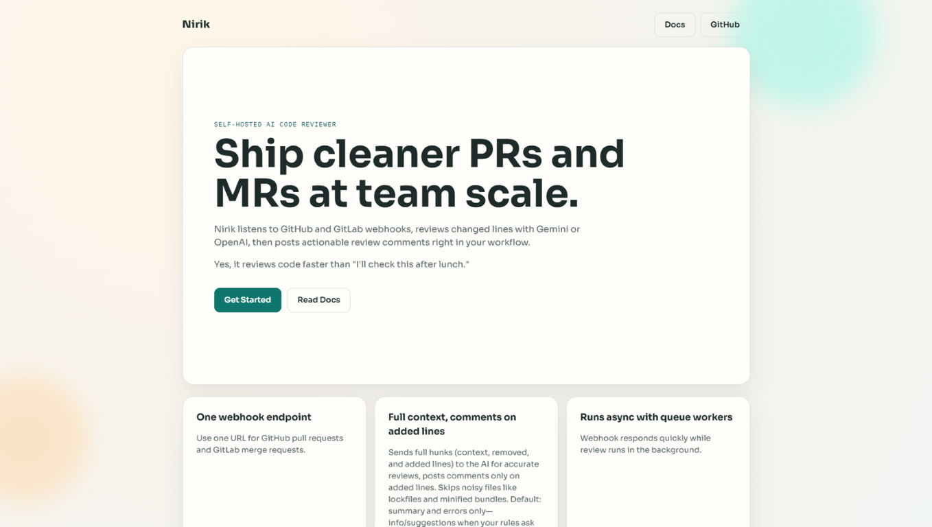 Nirik - Automated Pull Request Review Assistant