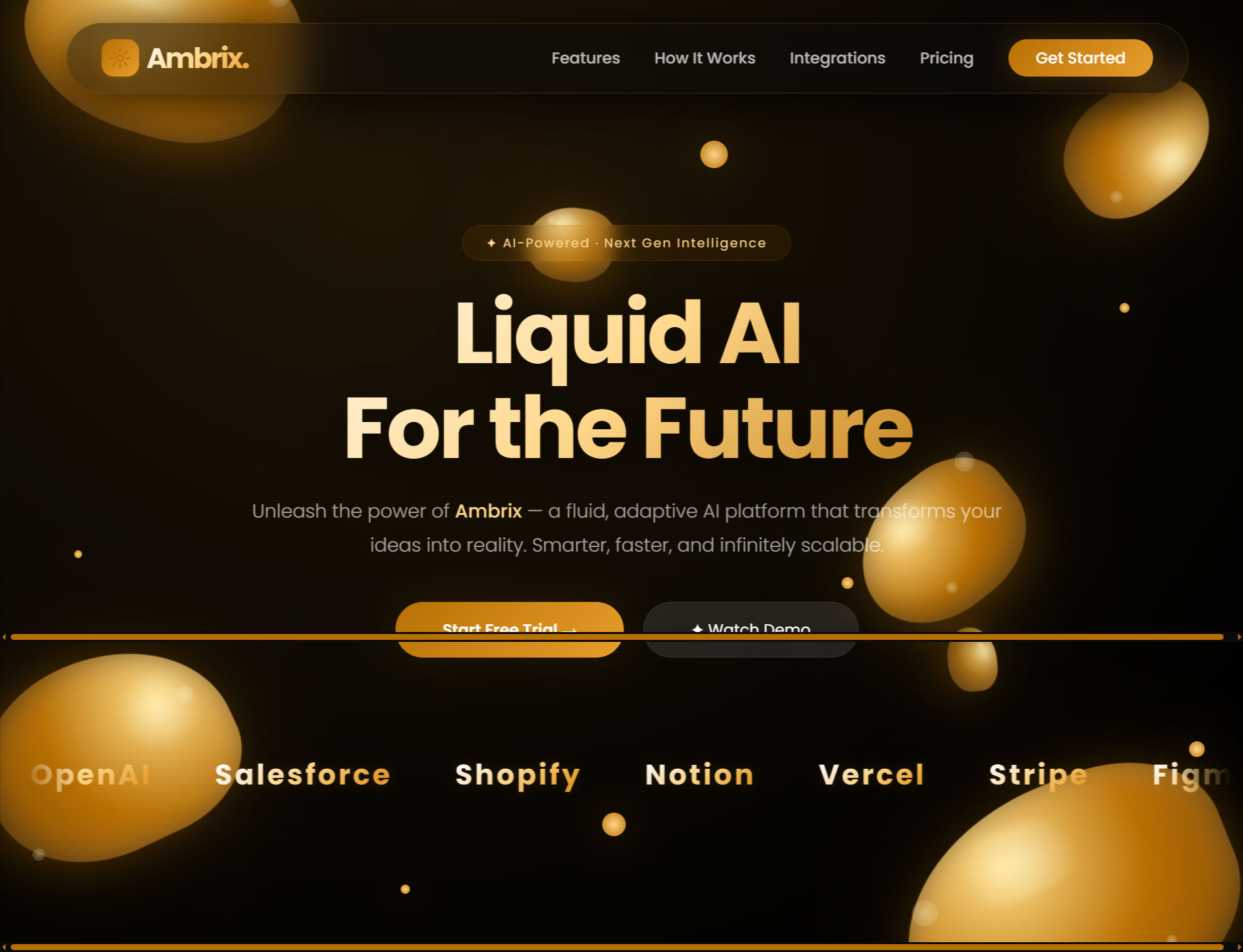 Ambrix AI - SaaS Landing Page
