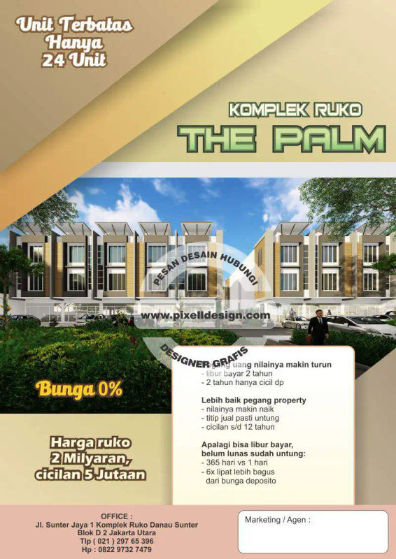 Contoh Brosur / Flyer Iklan Ruko Exclusive dan Menarik