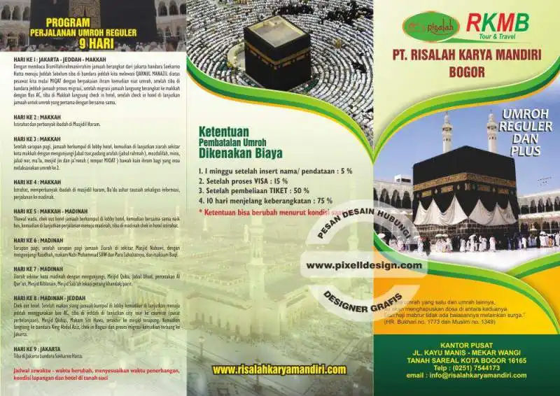 Contoh Brosur Umroh Dan Haji Elegance Dan Exclusive 