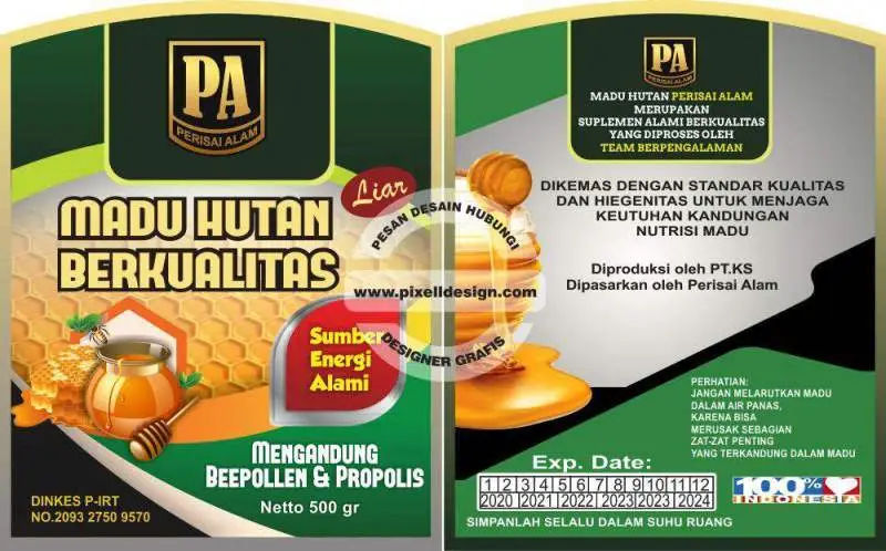 Contoh Kemasan Dan Label Madu Yang Bagus 6097