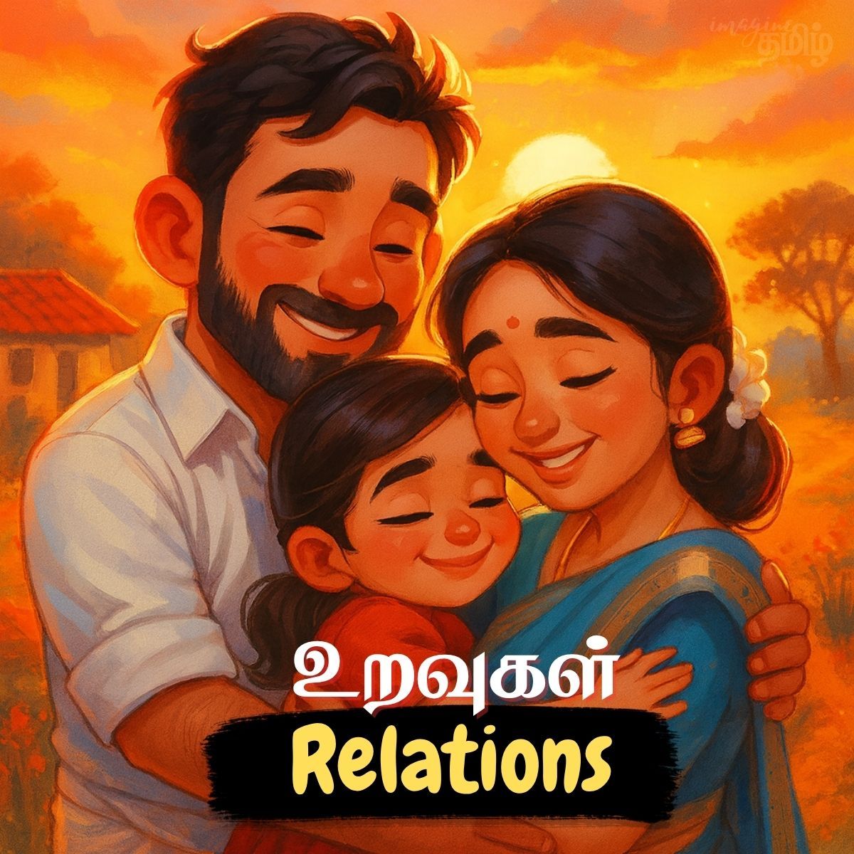 Lesson thumbnail for Tamil domestic animals with a rooster illustration for kids