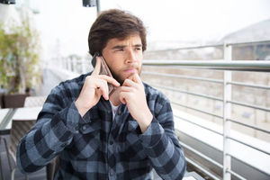 Picture of man on telephone