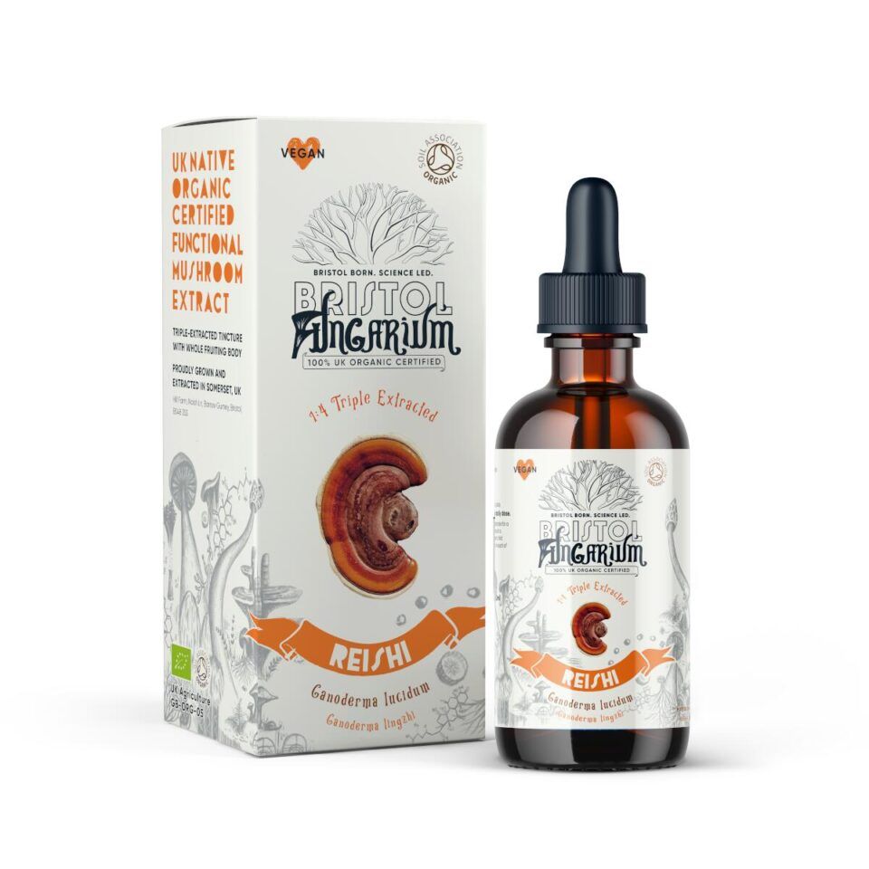 Reishi Mushroom Tincture Organic 50ml - reishi ganoderma lucidium 50ml mushroom extract certified organic