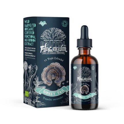 turkey tail trametes versicolor 50ml mushroom extract certified organic