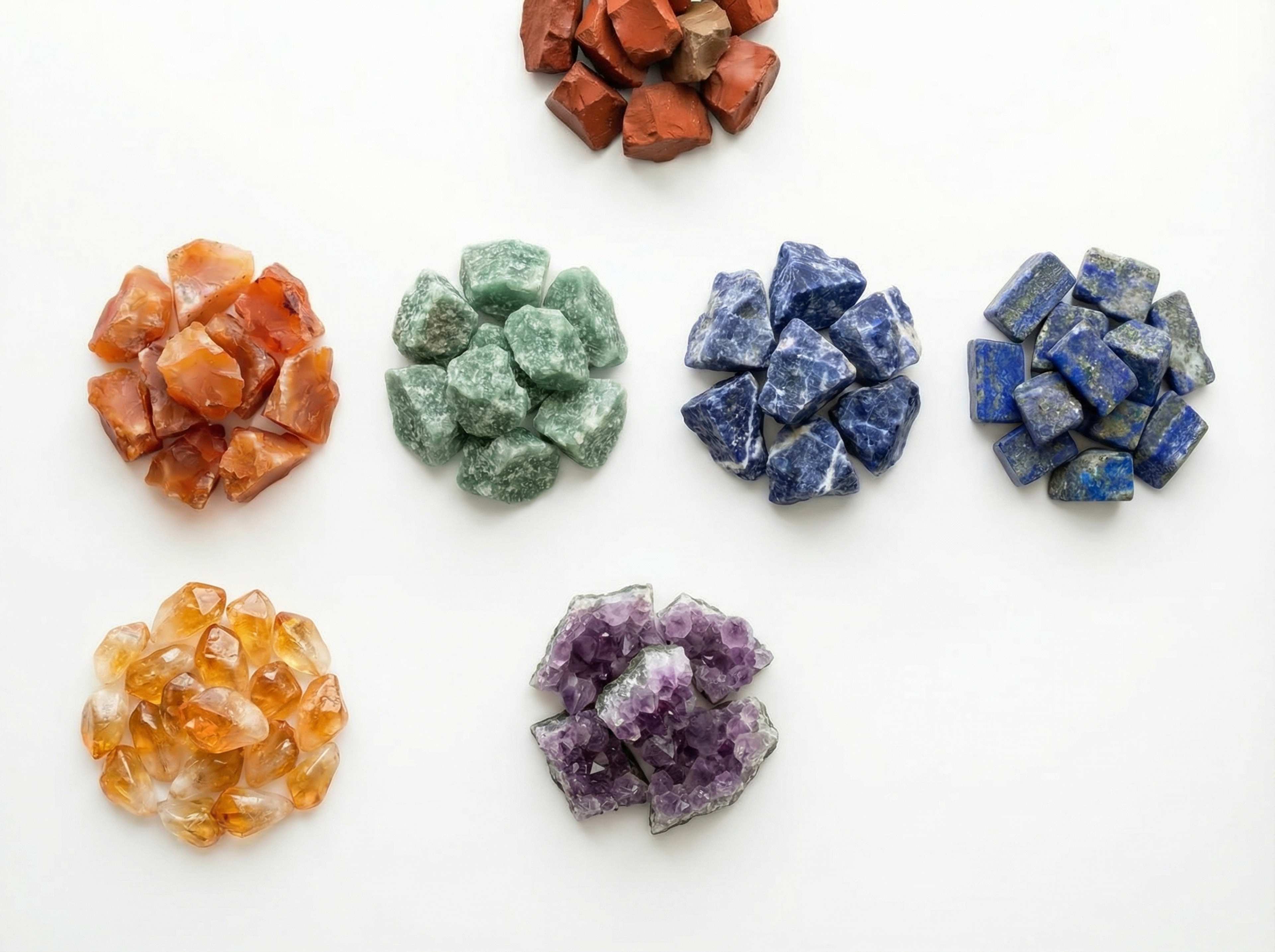 Collection de pierres précieuses et géodes