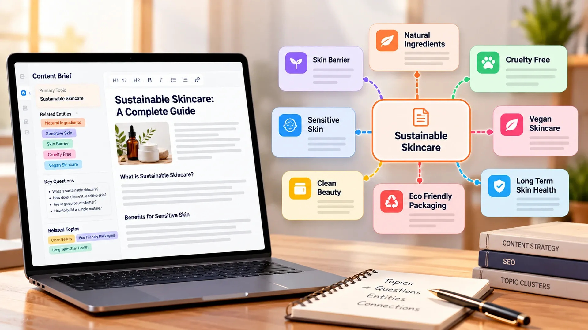 Content Brief Showing Related Entities
