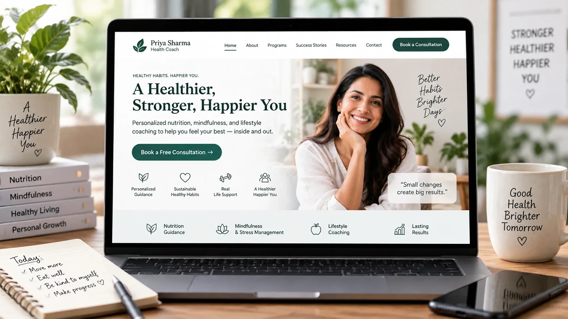Health Coach Personal Website Homepage