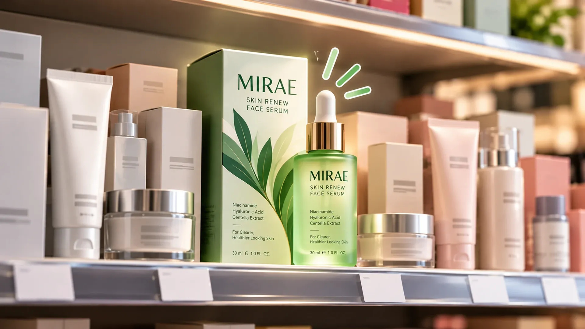 Product Packaging Displayed On A Retail Shelf