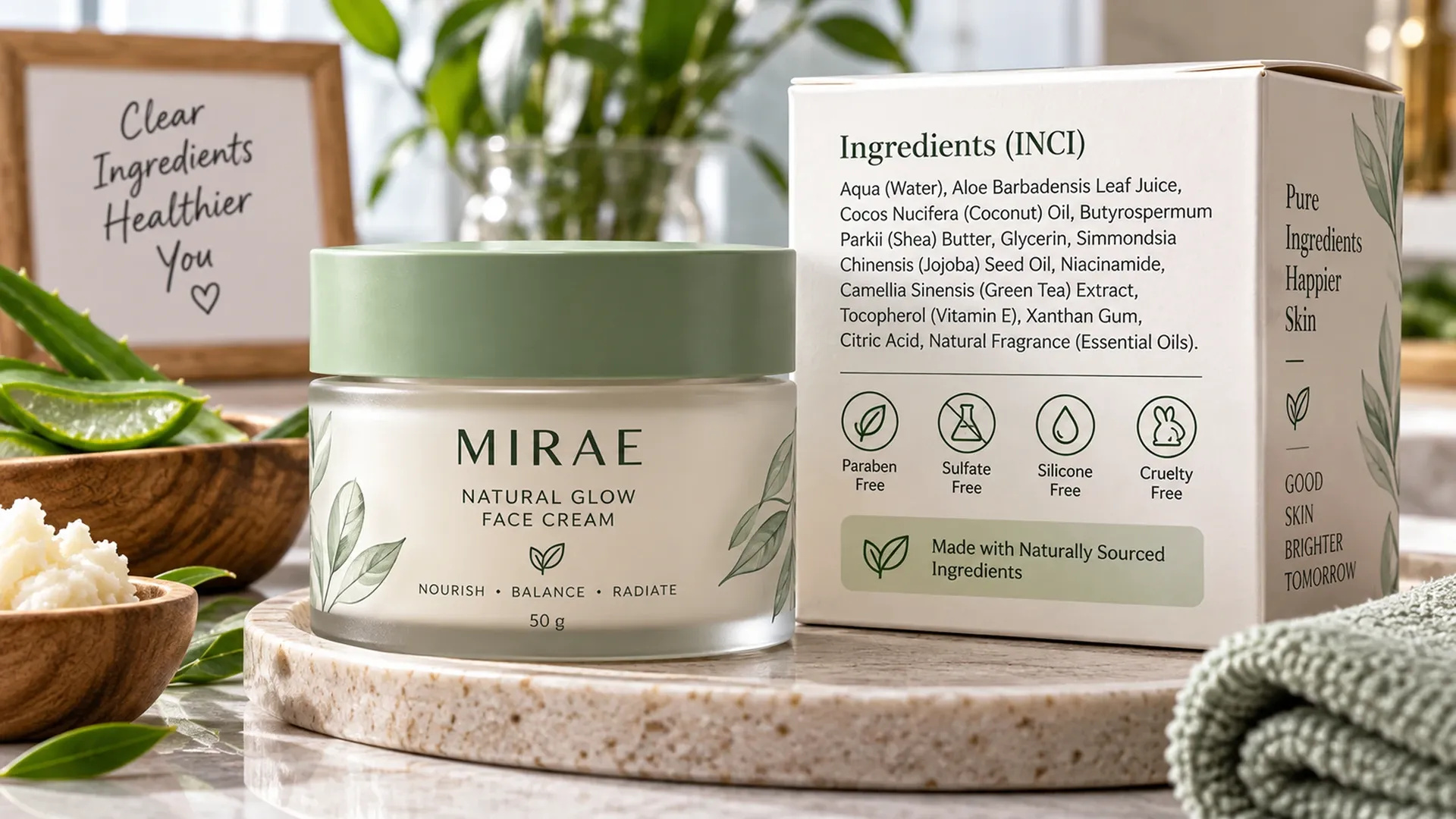 Skincare Product Label