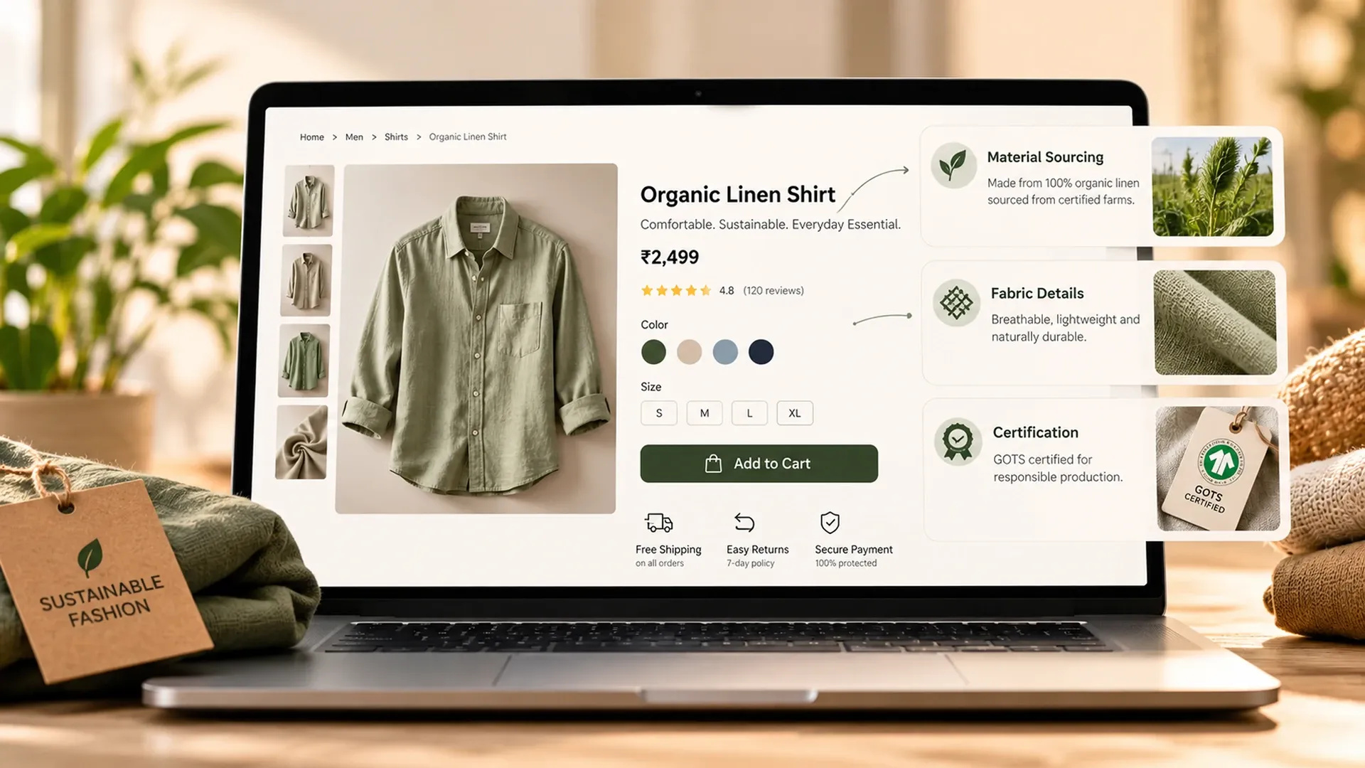 Sustainable Fashion Product Page