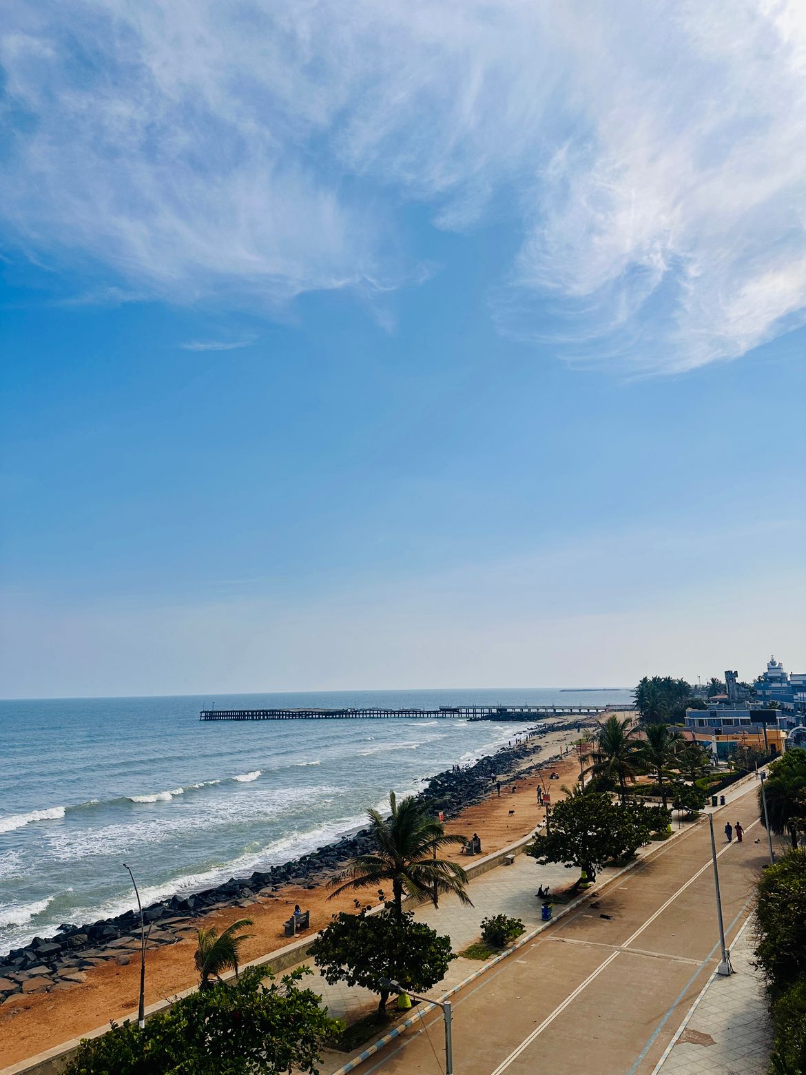 Rock Beach in Pondicherry