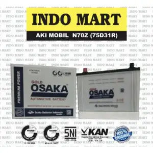 Aki Mobil Chevrolet Captiva Diesel Nissan Cedric Isuzu Elf Pajero Kuda L-300 Diesel N70Z 12V 75Ah