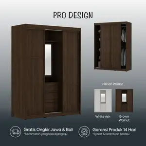 Pro Design Takayama WDSL150 DS Lemari Pakaian Pintu Sliding Dengan Meja Rias