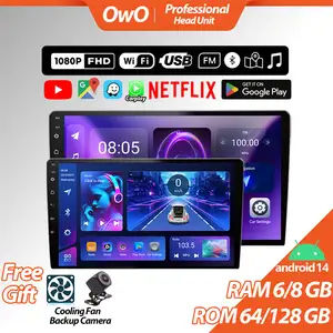 8+128GB Head Unit Android 15 Double Din 7/9/10 Inch Mobil Headunit with Cooling Fan Wifi GPS Wireless Carplay Bluetooth Universal Untuk TOYOTA Daihatsu Mitsubishi HONDA