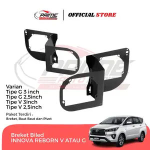 Bracket Retrofit Double BILED Projector 3inch untuk Toyota Kijang Innova Reborn G dan V Tebal 2mm