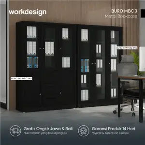 Workdesign Buro MBC 3 Rak Buku Besi / Lemari Arsip Kantor