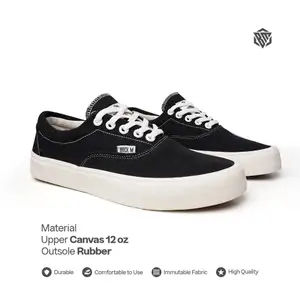 Brick Mansions - Athena Black White Sepatu Sneakers Casual Sekolah Pria Wanita