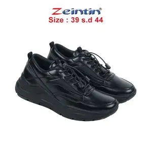 Zeintin - Sepatu Sneakers Full Black Spatu Sekolah Sport Pria BL