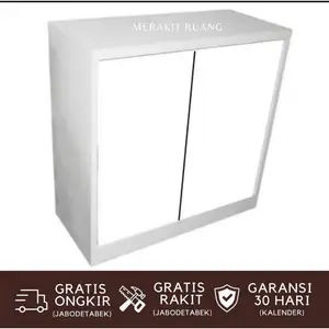 Lemari Pakaian Full Cermin MDF Elegan Ukuran Kecil