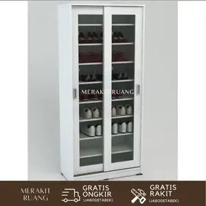 Rak Sepatu Sliding Minimalis Kayu MDF Kokoh