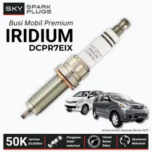Sky Busi Iridium Murni Toyota Avanza Xenia Rush Terios VVTI Iridium 100% / Spark Plug / DCPR7EIX