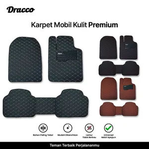 Karpet Mobil Kulit Premium Universal DRACCO-Alas Lantai Anti SlipMudah DibersihkanTidak Berbau