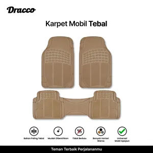 Karpet Mobil Tebal Universal Premium DRACCOAnti Slip Tidak Berbau Mudah Dibersihkan-Coklat