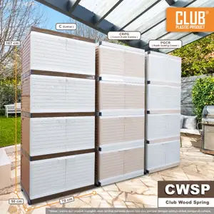 Club Plastik Furniture Lemari Pakaian Plastik Jumbo Besar Susun 4