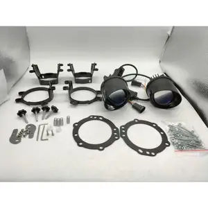 lampu led foglamp  biled projector 3 inch universal mobil 3warna breket honda dan toyota