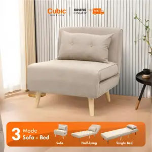 Cubic Sofa Bed Lipat / Sofa 1 Seater / LIVINA SFB 80