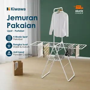 Kiwawa Jemuran Baju Lipat Portable / Gantungan Anti Karat - NAMI CLW 140