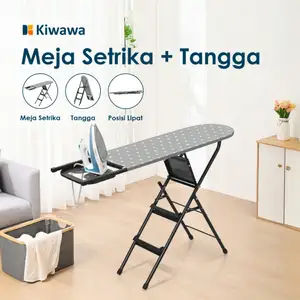 Kiwawa Meja Setrika Lipat + Tangga 3 Step 2in1 Portable - TORAO MS 120
