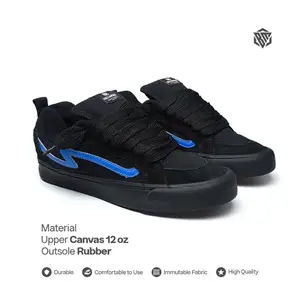 Brick Mansions - Biggie Black Blue Sepatu Sneakers Casual Sekolah Pria Wanita