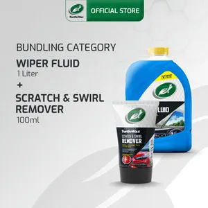 Turtle Wax Wiper Fluid + Scratch & Swirl Remover Air Wiper Mobil Cairan Pembersih Perawatan Sabun Kaca Mobil Refil Refill Windshield Windscreen Wifer Penghilang Baret Body Mobil Motor Helm Kulkas Meja Kayu Pernis Aplikasi Manual Gloss copy