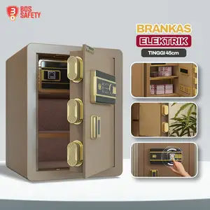 Brankas Elektrik Digital Tahan Api/Safe Deposit Box/Brangkas Uang & Emas Pin Fingerprint Ukuran 45CM - 70CM