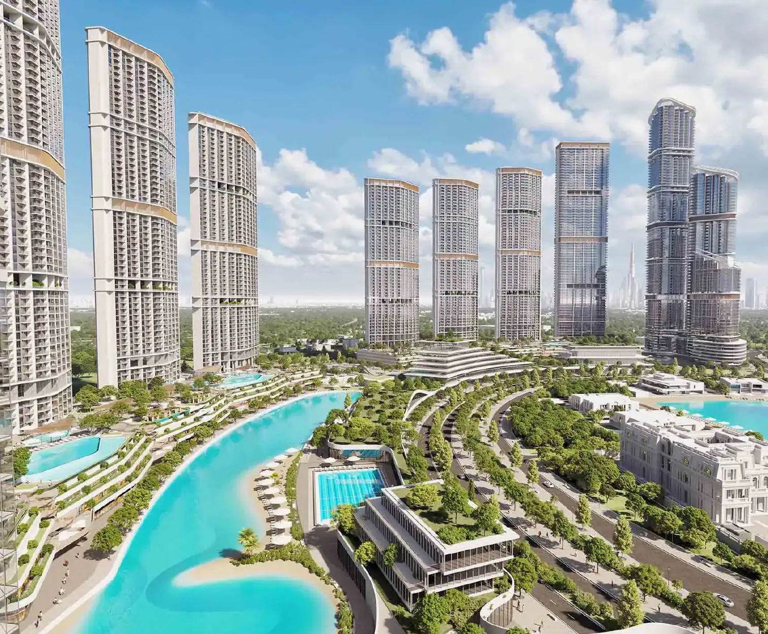 Dubai properties aerial view