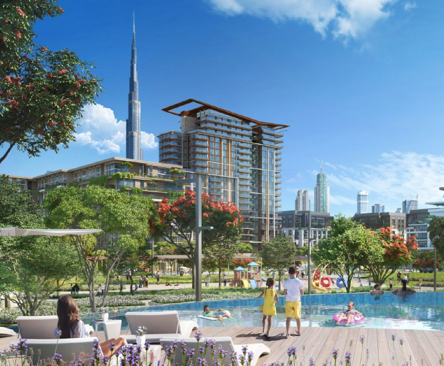 Dubai properties aerial view