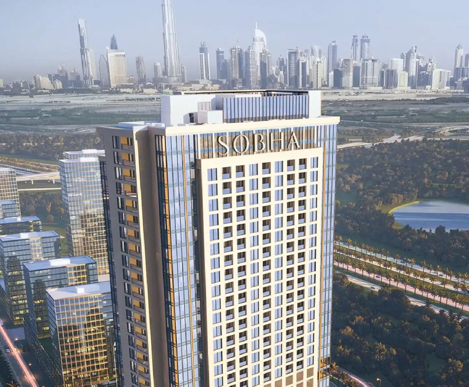 Dubai properties aerial view